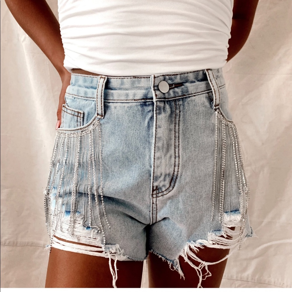 Rhinestone shorts